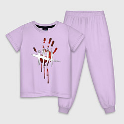 Пижама хлопковая детская Dead by Daylight, цвет: лаванда