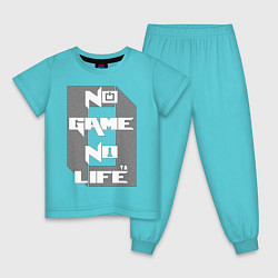 Пижама хлопковая детская No Game No Life Zero, цвет: бирюзовый