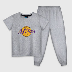 Пижама хлопковая детская Lakers - Black Mamba, цвет: меланж