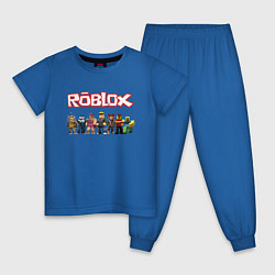 Пижама хлопковая детская ROBLOX, цвет: синий