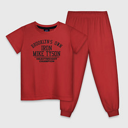 Пижама хлопковая детская Iron Mike Tyson, цвет: красный