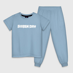 Пижама хлопковая детская GreenDay, цвет: мягкое небо