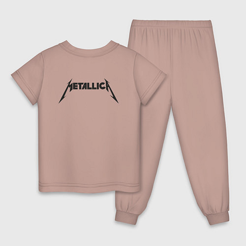 Детская пижама Metallicaспина / Пыльно-розовый – фото 2