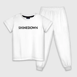 Пижама хлопковая детская Shinedown, цвет: белый