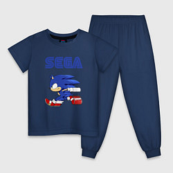 Пижама хлопковая детская SEGA, цвет: тёмно-синий