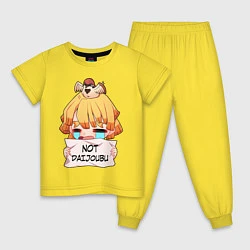 Пижама хлопковая детская Зеницу Агацума, цвет: желтый