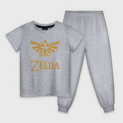 Пижама хлопковая детская THE LEGEND OF ZELDA, цвет: меланж