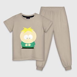 Пижама хлопковая детская South Park Баттерс, цвет: миндальный