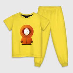 Пижама хлопковая детская ЮЖНЫЙ ПАРК, цвет: желтый
