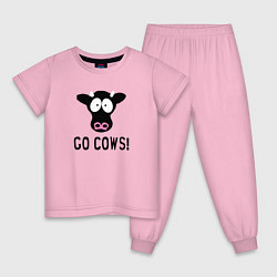 Пижама хлопковая детская South Park Go Cows!, цвет: светло-розовый