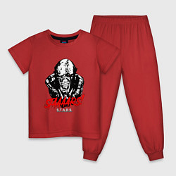 Пижама хлопковая детская STAAAAARS!, цвет: красный