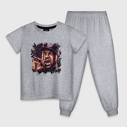 Пижама хлопковая детская Ice Cube, цвет: меланж