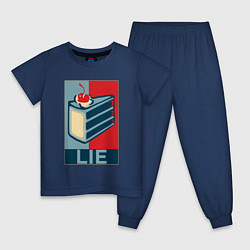 Пижама хлопковая детская PORTAL, цвет: тёмно-синий