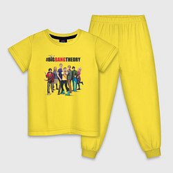 Пижама хлопковая детская Heroes of the Big Bang Theory, цвет: желтый