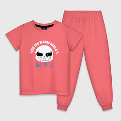 Пижама хлопковая детская UNDERTALE, цвет: коралловый