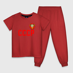 Пижама хлопковая детская СССР, цвет: красный