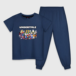 Пижама хлопковая детская UNDERTALE, цвет: тёмно-синий