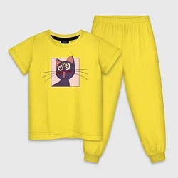 Пижама хлопковая детская Luna, Sailor Moon, цвет: желтый