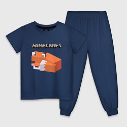 Пижама хлопковая детская MINERCRAFT, цвет: тёмно-синий