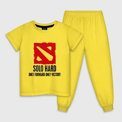 Пижама хлопковая детская Solo Hard, цвет: желтый