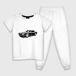 Пижама хлопковая детская Ford Mustang Z, цвет: белый