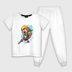 Пижама хлопковая детская The Legend of Zelda, цвет: белый