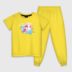 Пижама хлопковая детская MERA, цвет: желтый