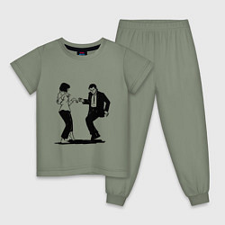 Пижама хлопковая детская Грязные танцы Z, цвет: авокадо