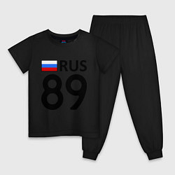 Пижама хлопковая детская RUS 89, цвет: черный