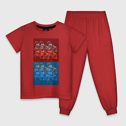 Пижама хлопковая детская Jony, цвет: красный