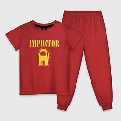 Пижама хлопковая детская IMPOSTOR NIRVANA, цвет: красный