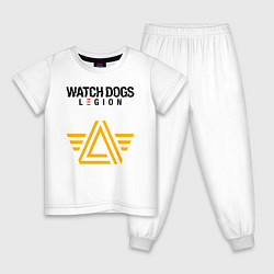 Пижама хлопковая детская ЧВК Watch Dogs Legion, цвет: белый