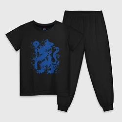 Пижама хлопковая детская Chelsea FC, цвет: черный