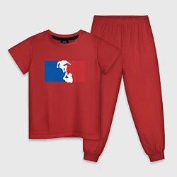 Пижама хлопковая детская ХАБИБ, цвет: красный