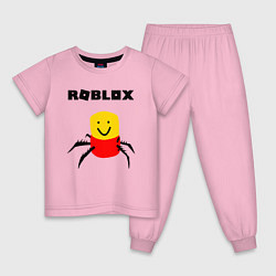 Пижама хлопковая детская ROBLOX, цвет: светло-розовый