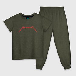 Пижама хлопковая детская And Justice For All Metallica, цвет: меланж-хаки