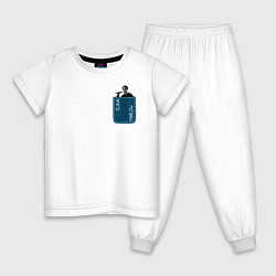 Пижама хлопковая детская SLAVA MARLOW, цвет: белый