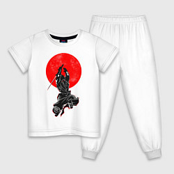 Пижама хлопковая детская Samurai, цвет: белый