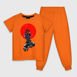 Пижама хлопковая детская Samurai, цвет: оранжевый