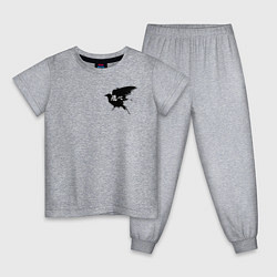 Пижама хлопковая детская Karasuno Karasuno High, цвет: меланж