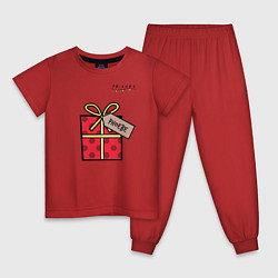 Пижама хлопковая детская Friends Подарок Phoebe, цвет: красный