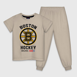 Пижама хлопковая детская BOSTON BRUINS NHL, цвет: миндальный
