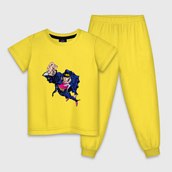 Пижама хлопковая детская Джотаро Куджо, цвет: желтый