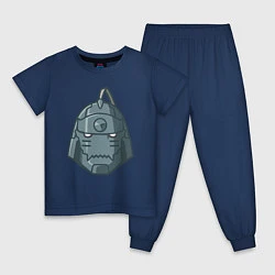 Пижама хлопковая детская Стальной Алхимик, цвет: тёмно-синий