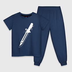 Пижама хлопковая детская Bayonet Knife CSGO Gaming, цвет: тёмно-синий