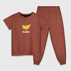 Пижама хлопковая детская RUSH BANANA, цвет: кирпичный