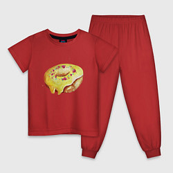 Пижама хлопковая детская Пончитос, цвет: красный