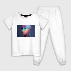 Пижама хлопковая детская Ariana Grande, цвет: белый