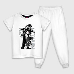 Пижама хлопковая детская Мегумин, цвет: белый