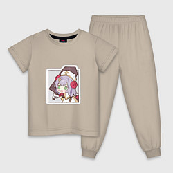 Пижама хлопковая детская Ноэлль, цвет: миндальный